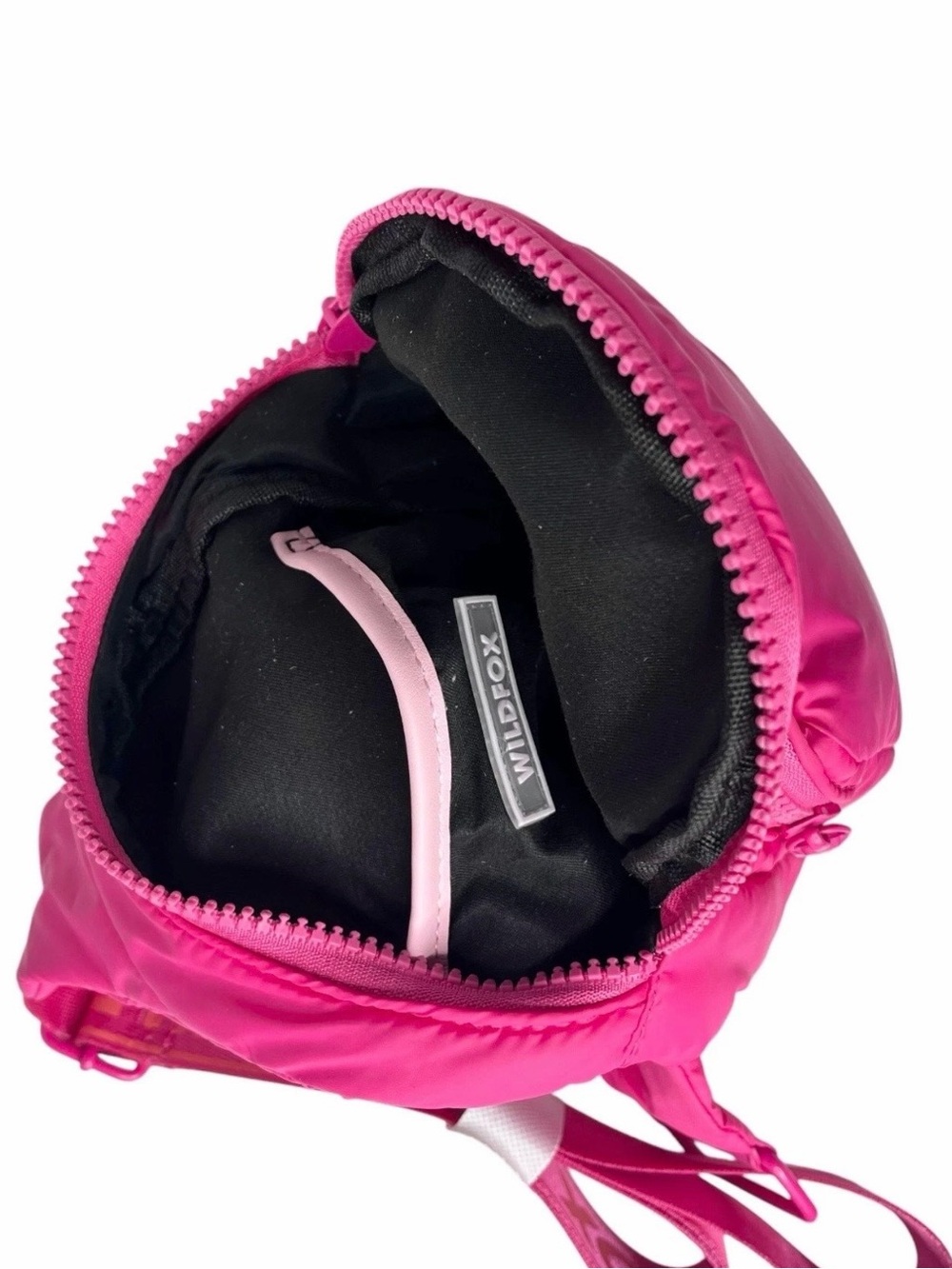 Wildfox Parachute CROSSBODY Double Zip Pocket Sling Belt Bag in Pink - Picture 3 of 8